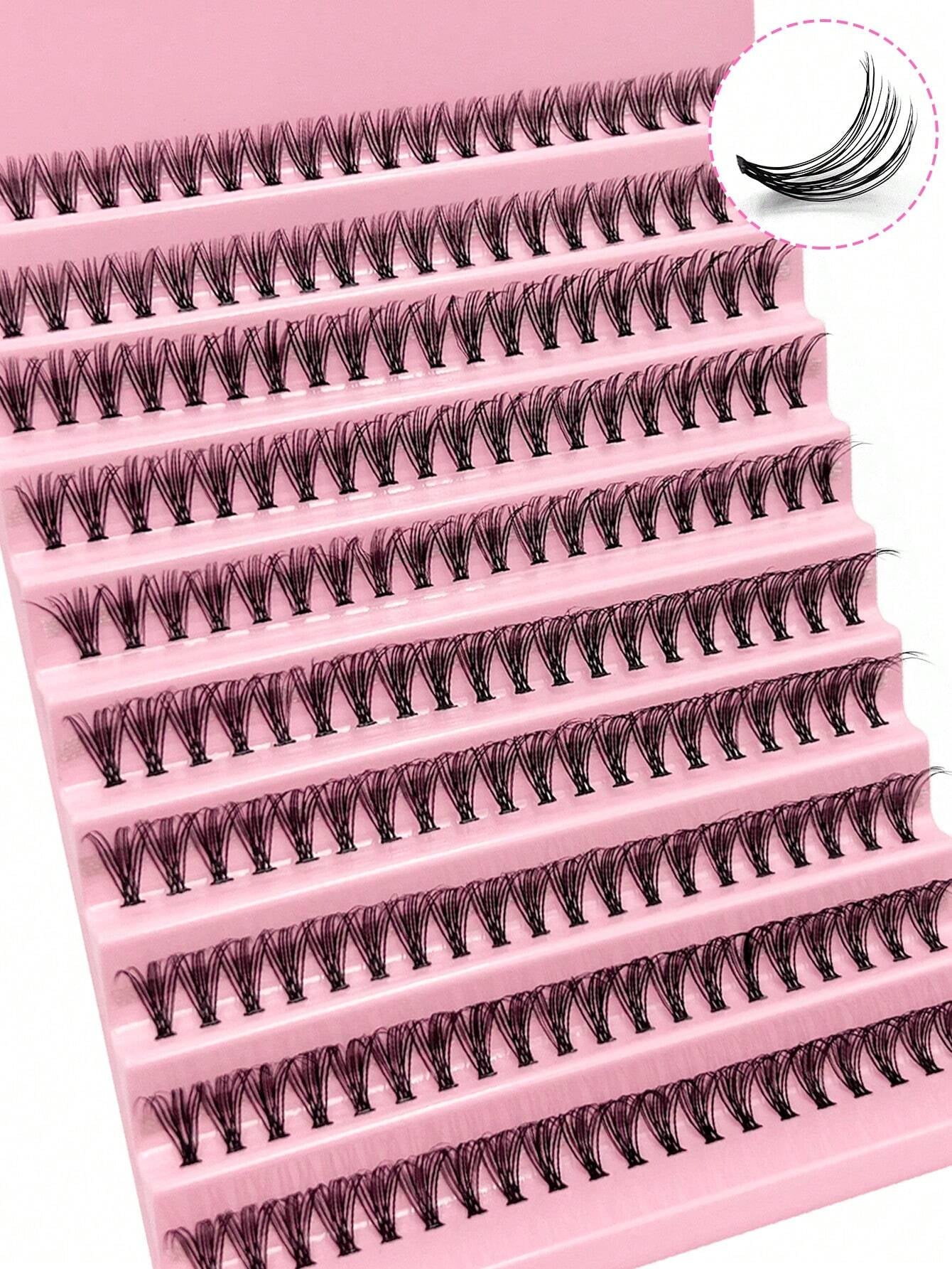 200PCS Dramatic C-Curl 8-16MM Mix DIY Lash Extension Kit (Includes Lash Glue + Remover and Tweezers)