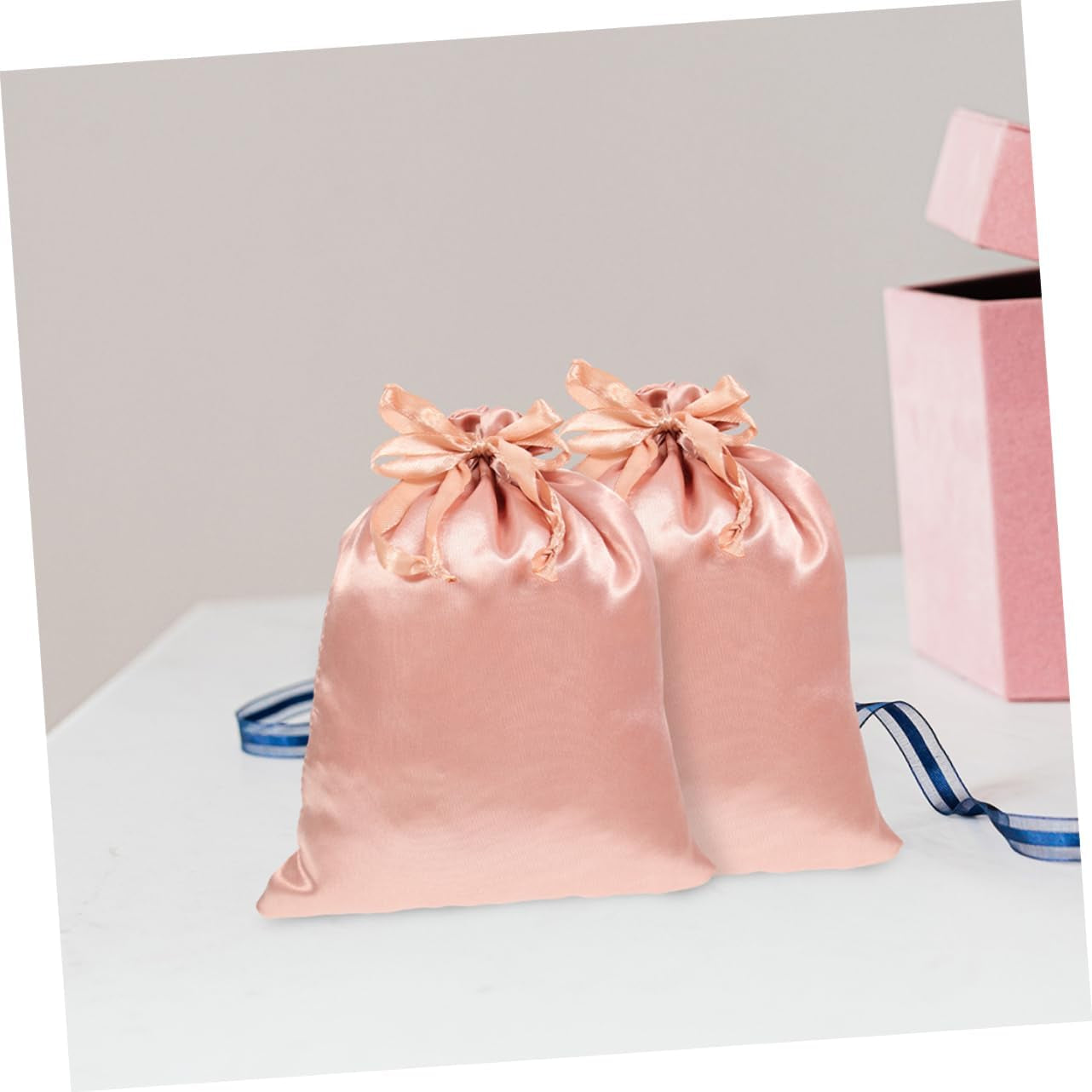 10Pcs Silk Drawstring Wig Bag for Travel or Storage