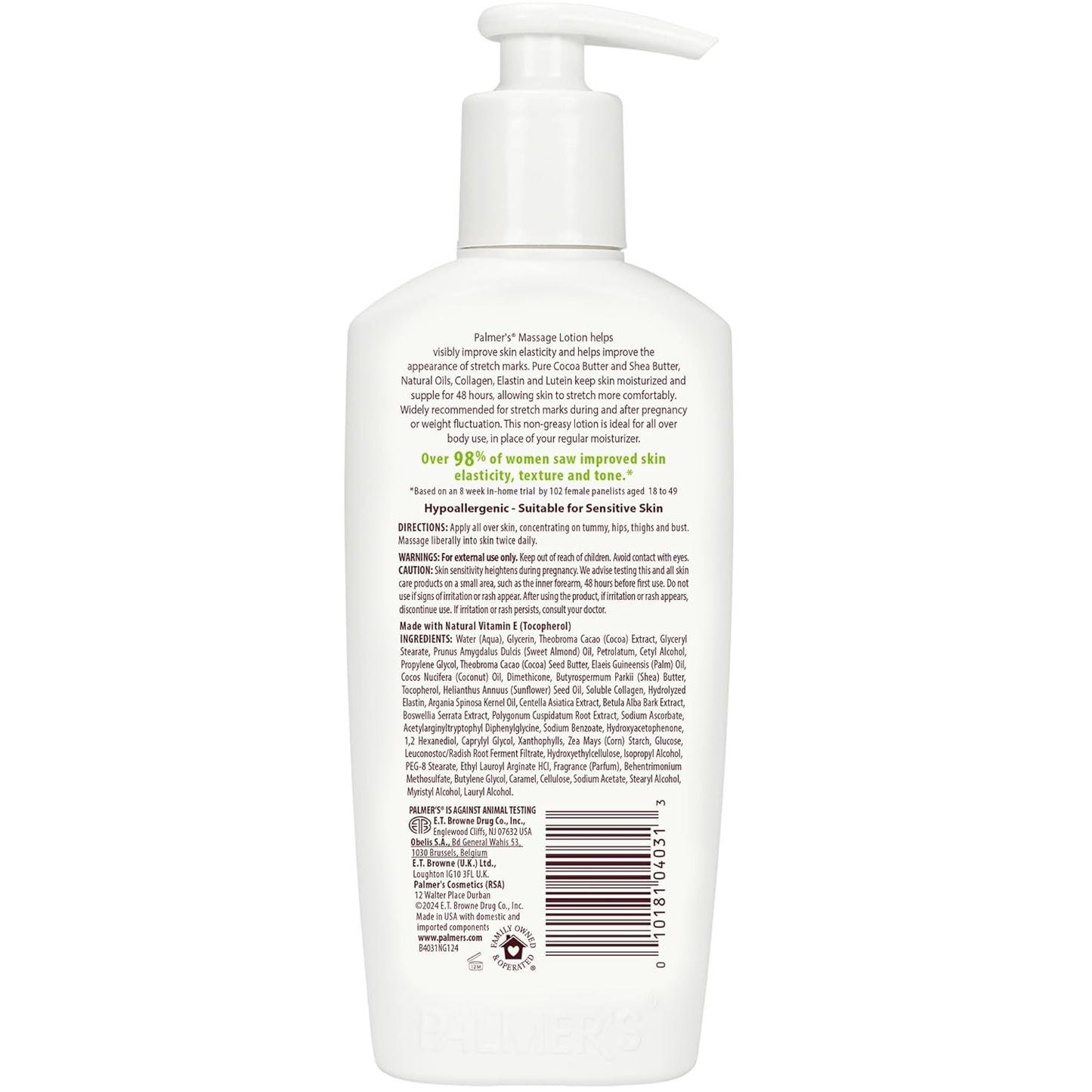 "Ultimate Stretch Mark Solution: Luxurious Cocoa Butter Massage Lotion for Pregnancy Skin Care, Enhanced with Collagen, Elastin, Argan Oil and Shea Butter - 8.5 Ounces"