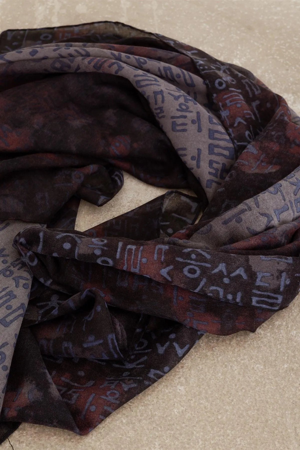 Hangul Design Korean Languages Wrap Shawl Scarf