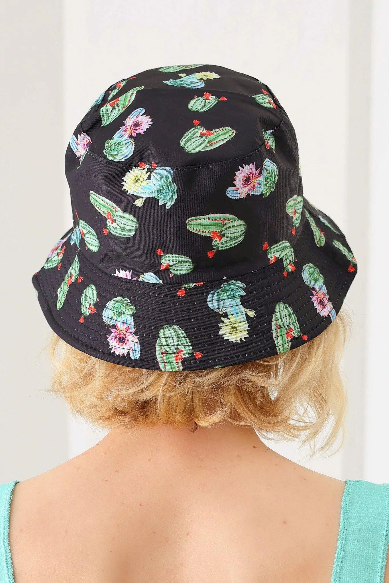 Cactus Print Double-Side-Wear Reversible Bucket Hat