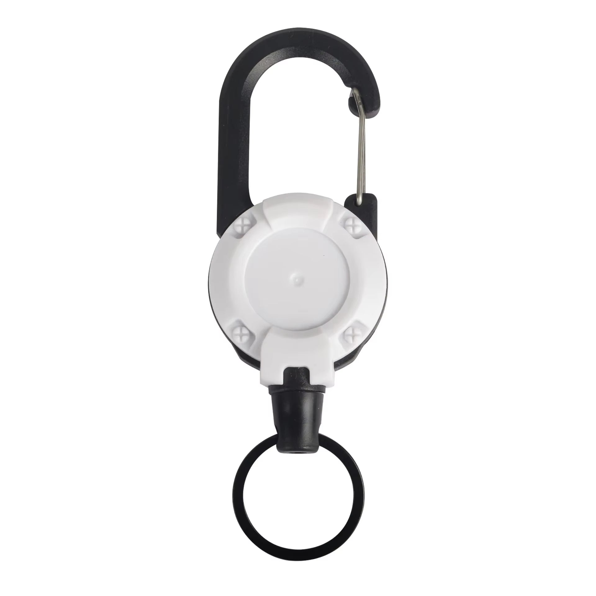 1Pcs Anti-Theft Metal Easy-To-Pull Buckle Rope Elastic Keychain Sporty Retractable Key Ring anti Lost Yoyo Ski Pass ID Card