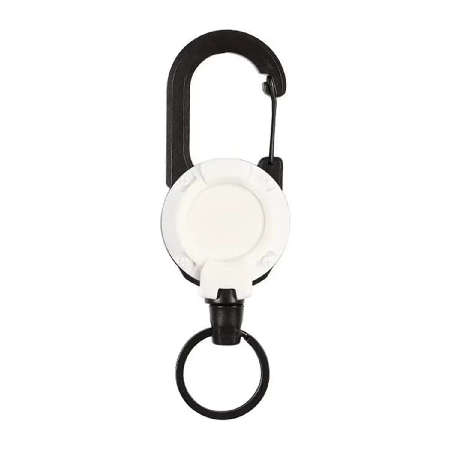 1Pcs Anti-Theft Metal Easy-To-Pull Buckle Rope Elastic Keychain Sporty Retractable Key Ring anti Lost Yoyo Ski Pass ID Card