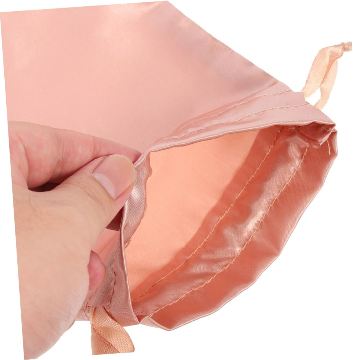 10Pcs Silk Drawstring Wig Bag for Travel or Storage
