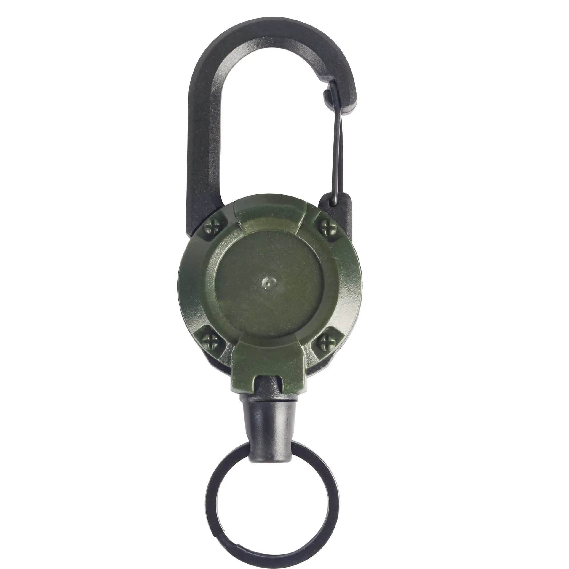 1Pcs Anti-Theft Metal Easy-To-Pull Buckle Rope Elastic Keychain Sporty Retractable Key Ring anti Lost Yoyo Ski Pass ID Card