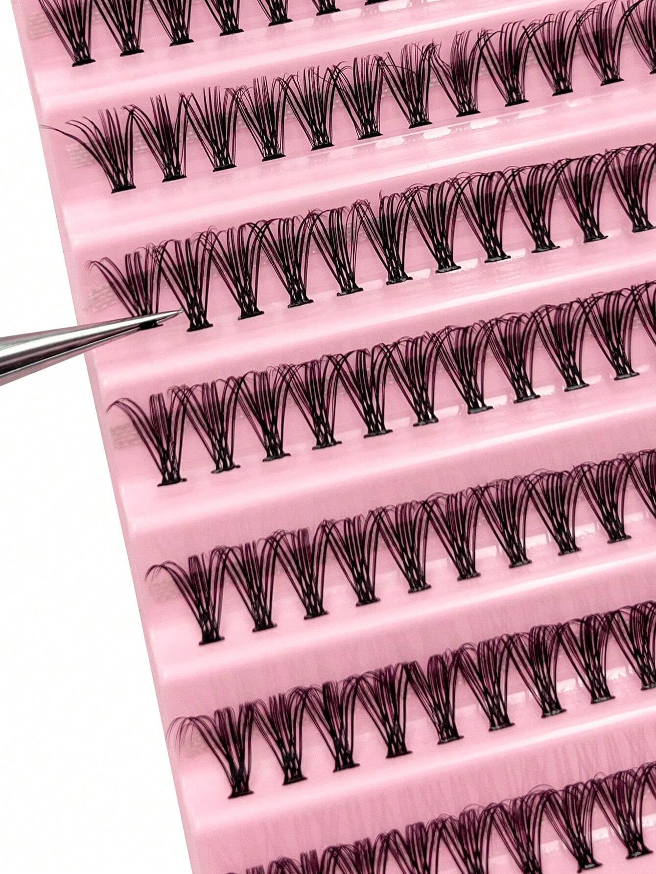 200PCS Dramatic C-Curl 8-16MM Mix DIY Lash Extension Kit (Includes Lash Glue + Remover and Tweezers)