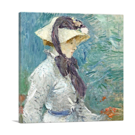 A Young Woman with a Straw Hat 1884