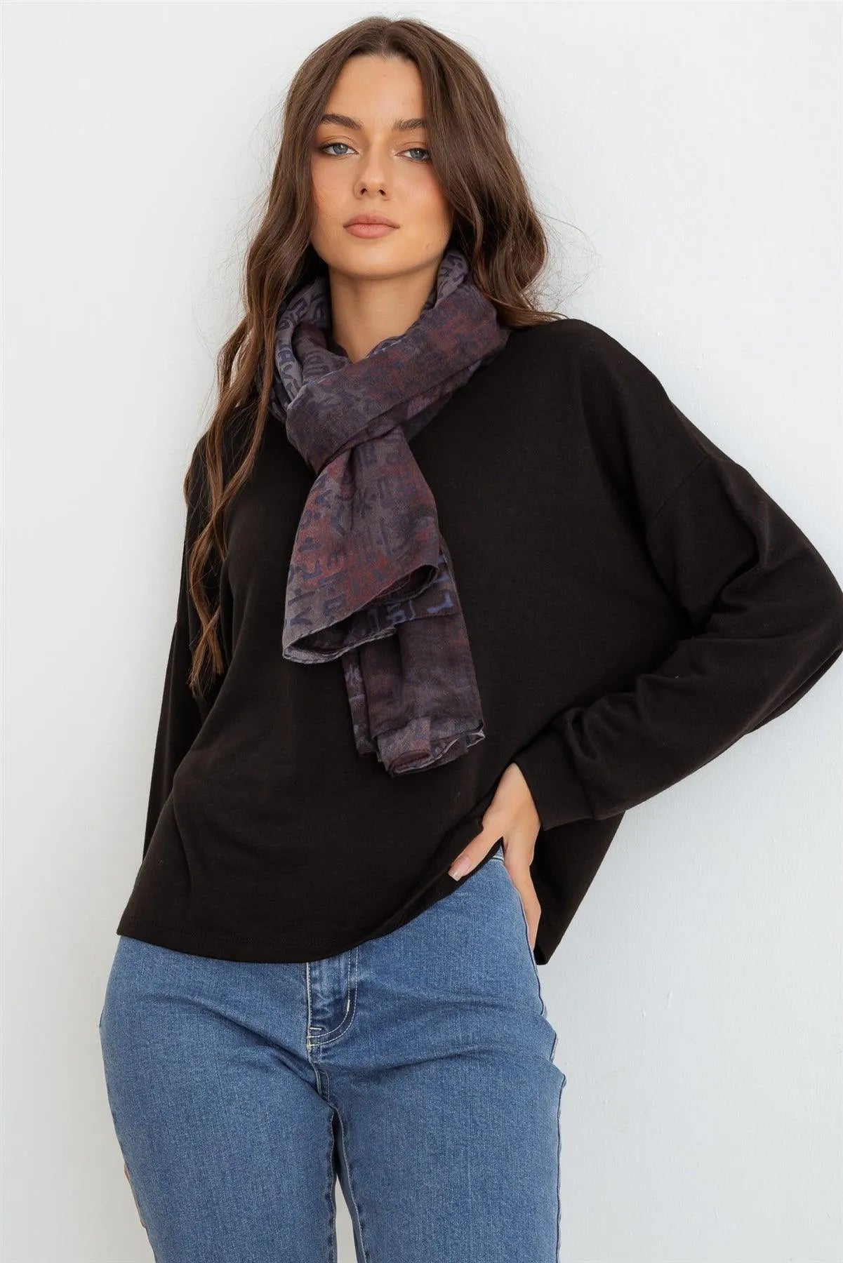 Hangul Design Korean Languages Wrap Shawl Scarf