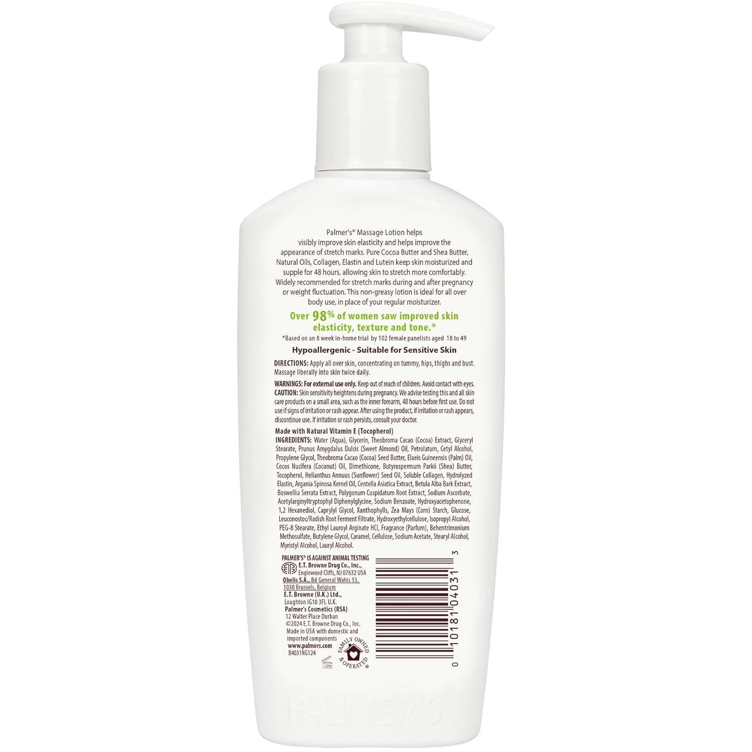 "Ultimate Stretch Mark Solution: Luxurious Cocoa Butter Massage Lotion for Pregnancy Skin Care, Enhanced with Collagen, Elastin, Argan Oil and Shea Butter - 8.5 Ounces"